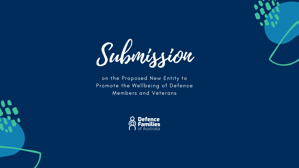 Submission on the Proposed New Entity to Promote the Wellbeing of Defence Members and Veterans